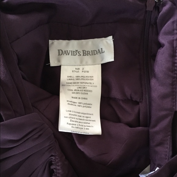 David's Bridal Prom & Bridal Purple Chiffon Dress - Picture 4 of 5